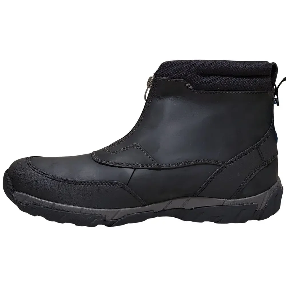 Clarks Men Grove Zip II Waterproof Ankle Boots Size US 13M Black Leather